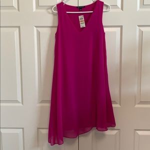 INC Knee Length Asymmetrical Magenta Dress Small